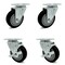 Service Caster Regency 600CSW415 600CSW415WB U-Boat Replacement Caster Set - REG-SCC-20S414-PPUB-BLK-TP2-2-TLB-2 - alternate 1